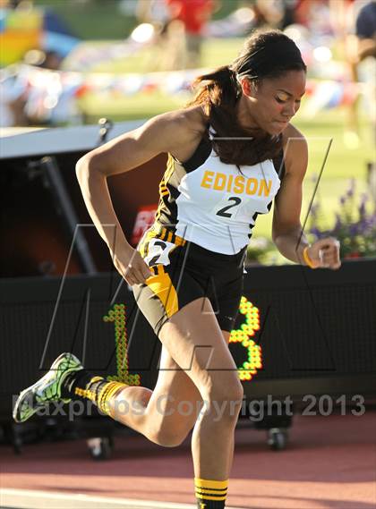 Thumbnail 3 in CIF State Track & Field Championships (Girls 400m Dash) photogallery.