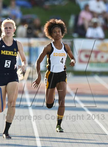 Thumbnail 3 in CIF State Track & Field Championships (Girls 400m Dash) photogallery.