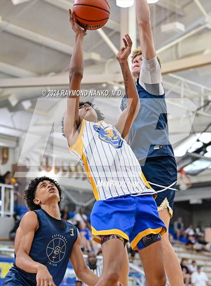 Thumbnail 1 in Cathedral vs Greenfield Central (IBCA / IHSAA Showcase)  photogallery.
