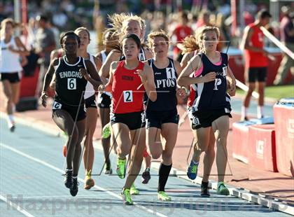 Thumbnail 2 in CIF State Track & Field Championships (Girls 1600m) photogallery.