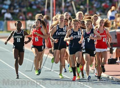 Thumbnail 1 in CIF State Track & Field Championships (Girls 1600m) photogallery.