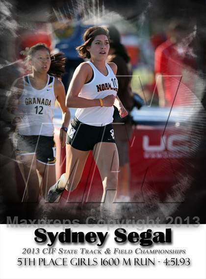 Thumbnail 1 in CIF State Track & Field Championships (Girls 1600m) photogallery.
