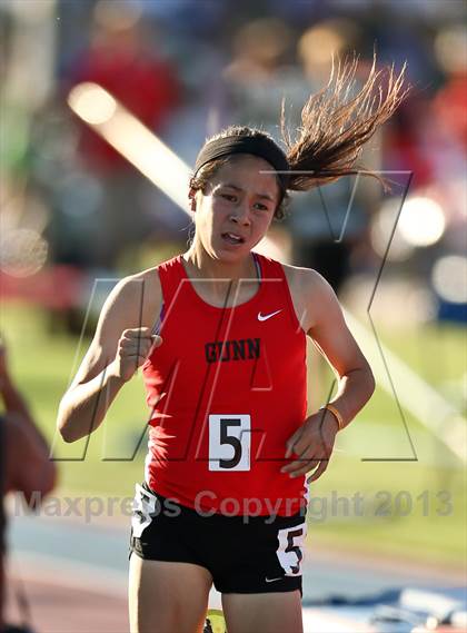 Thumbnail 1 in CIF State Track & Field Championships (Girls 1600m) photogallery.