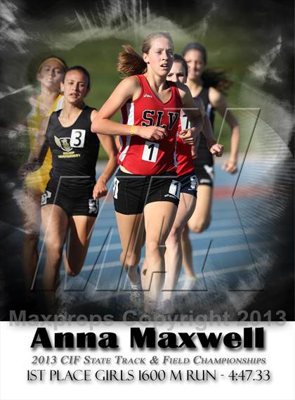 Thumbnail 1 in CIF State Track & Field Championships (Girls 1600m) photogallery.