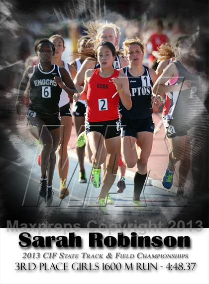 Thumbnail 2 in CIF State Track & Field Championships (Girls 1600m) photogallery.