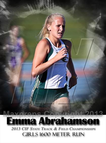 Thumbnail 1 in CIF State Track & Field Championships (Girls 1600m) photogallery.
