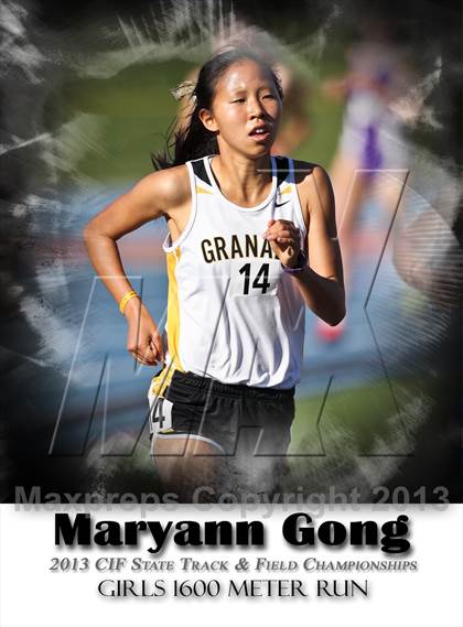 Thumbnail 1 in CIF State Track & Field Championships (Girls 1600m) photogallery.