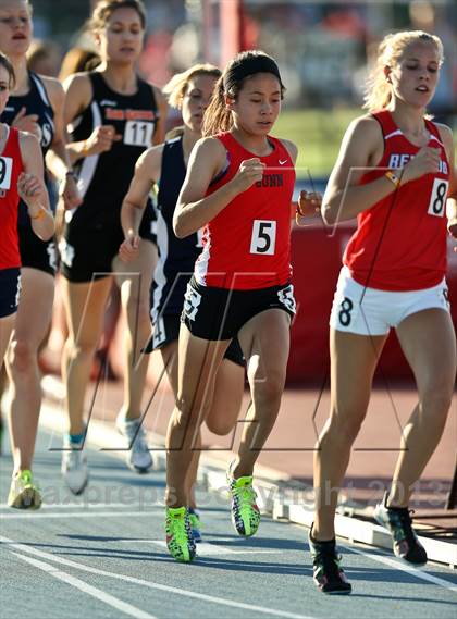 Thumbnail 2 in CIF State Track & Field Championships (Girls 1600m) photogallery.
