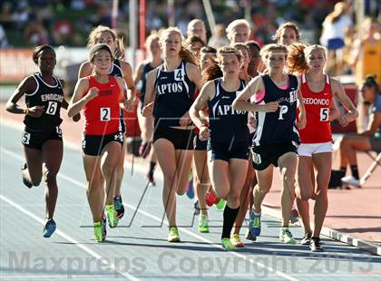 Thumbnail 1 in CIF State Track & Field Championships (Girls 1600m) photogallery.