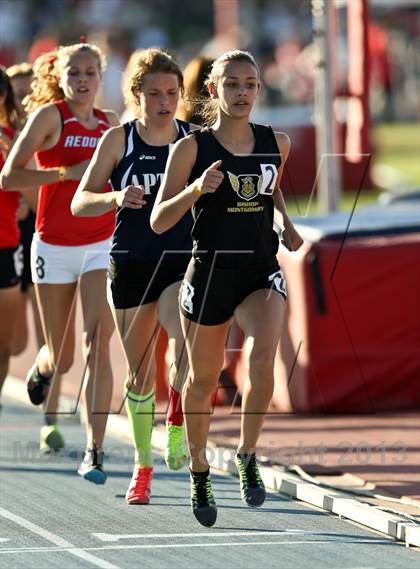Thumbnail 1 in CIF State Track & Field Championships (Girls 1600m) photogallery.