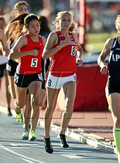 Thumbnail 1 in CIF State Track & Field Championships (Girls 1600m) photogallery.