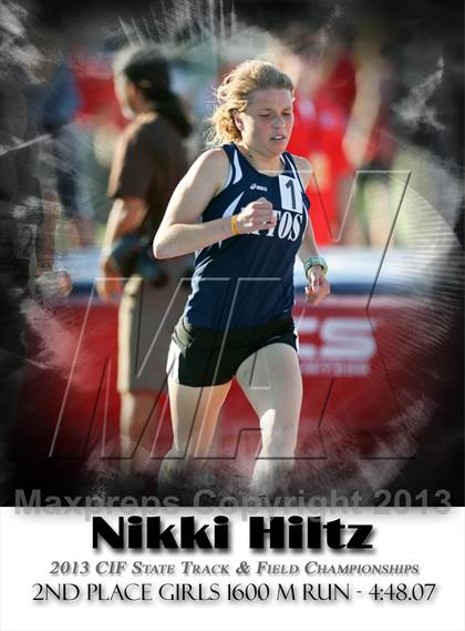Thumbnail 1 in CIF State Track & Field Championships (Girls 1600m) photogallery.