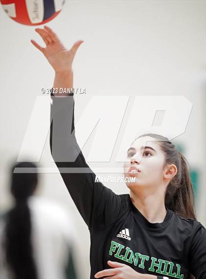Thumbnail 2 in Flint Hill vs. Notre Dame Prep (Tiger Paws Invitational) photogallery.