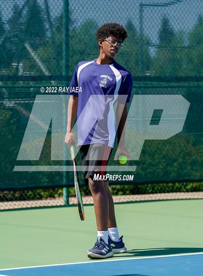 Thumbnail 1 in Menlo School vs Pleasant Valley (CIF/USTA Nor Cal Round 1) photogallery.