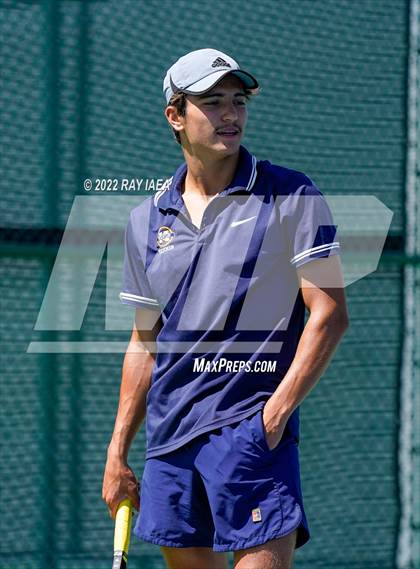 Thumbnail 1 in Menlo School vs Pleasant Valley (CIF/USTA Nor Cal Round 1) photogallery.