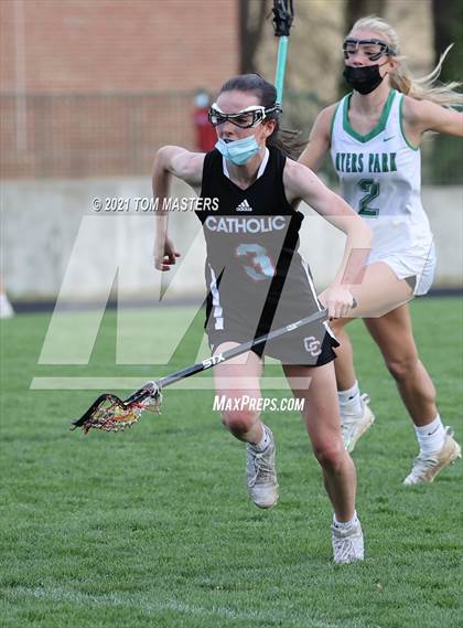 Thumbnail 3 in Charlotte Catholic @ Myers Park (NCHSAA 2nd Round Playoff) photogallery.