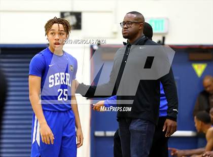 Thumbnail 2 in Serra vs. George Washington Prep photogallery.