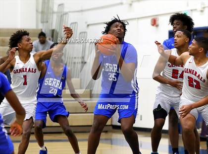 Thumbnail 2 in Serra vs. George Washington Prep photogallery.