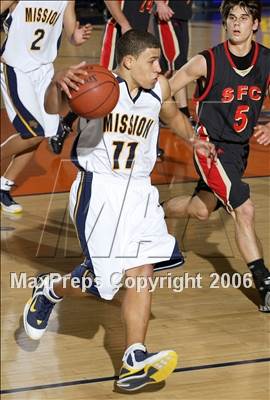 Thumbnail 2 in Santa Fe Christian vs. Mission Prep (CIF SoCal D5 Final) photogallery.