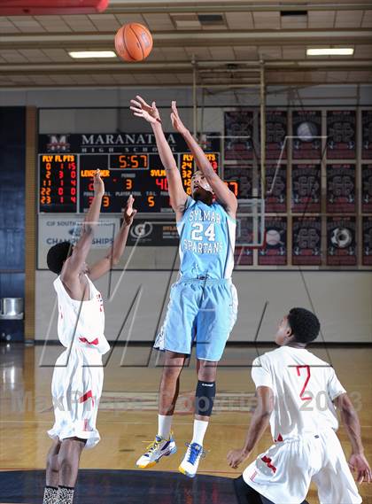 Thumbnail 1 in Leuzinger vs. Sylmar (Rose City Roundball Classic) photogallery.