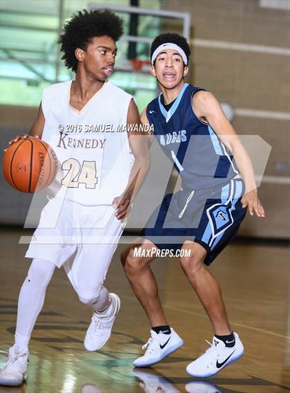 Thumbnail 1 in Kennedy vs Saugus (SFV Invitational) photogallery.