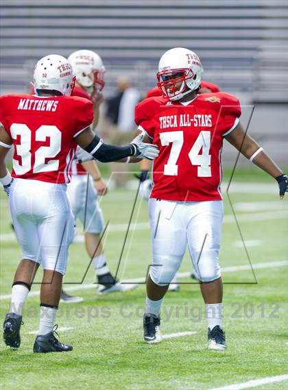 Thumbnail 3 in THSCA All-Star Football Game photogallery.