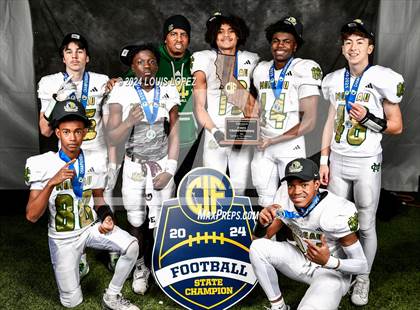 Thumbnail 1 in Moreau Catholic (CIF State DIV 7 AA Championship Trophy Award Photos) photogallery.