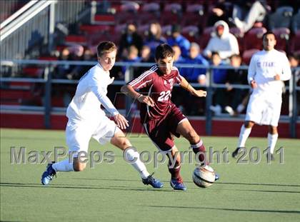Thumbnail 1 in Fordham Prep vs St. Francis Prep (CHSAA Class AA Intersectional Final)  photogallery.