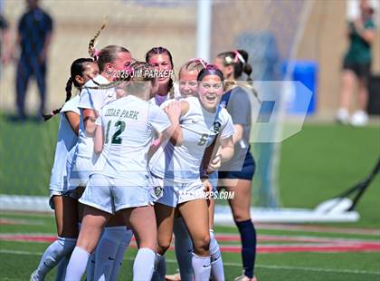 Thumbnail 2 in Cedar Park vs. Wakeland (UIL 5A Soccer Division II Final) photogallery.