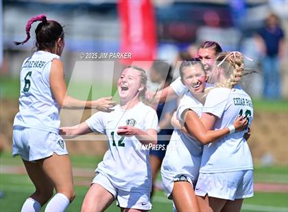 Thumbnail 2 in Cedar Park vs. Wakeland (UIL 5A Soccer Division II Final) photogallery.