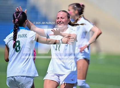 Thumbnail 3 in Cedar Park vs. Wakeland (UIL 5A Soccer Division II Final) photogallery.