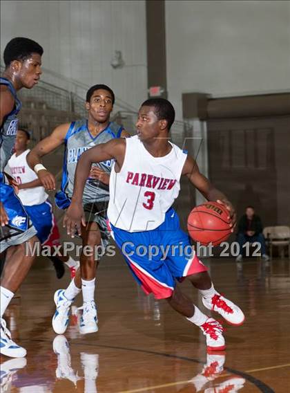 Thumbnail 1 in Plano West vs. Parkview (Whataburger Tournament) photogallery.