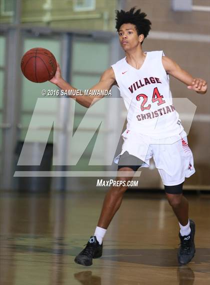Thumbnail 2 in Village Christian vs Milken (SFV Invitational  tournament) photogallery.