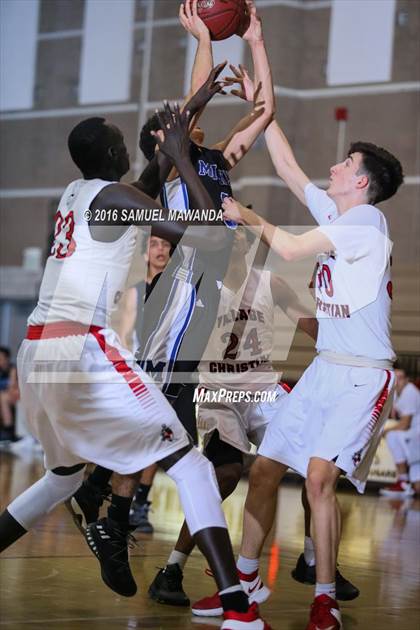 Thumbnail 3 in Village Christian vs Milken (SFV Invitational  tournament) photogallery.