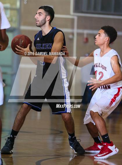 Thumbnail 2 in Village Christian vs Milken (SFV Invitational  tournament) photogallery.