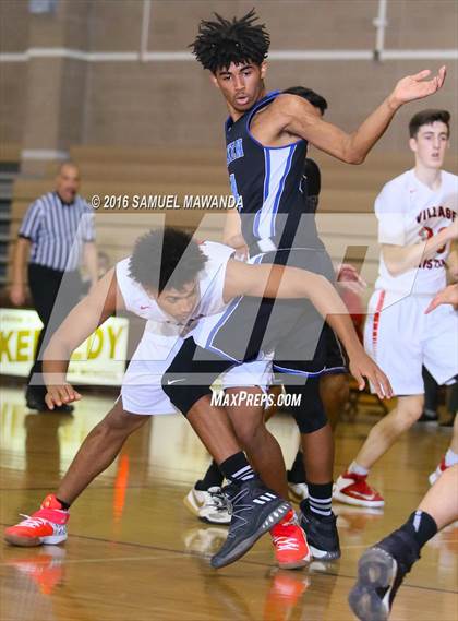 Thumbnail 3 in Village Christian vs Milken (SFV Invitational  tournament) photogallery.