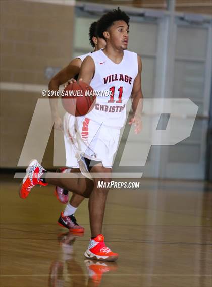 Thumbnail 2 in Village Christian vs Milken (SFV Invitational  tournament) photogallery.