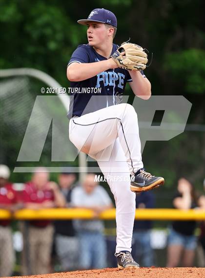 Thumbnail 3 in Lassiter vs. Pope (GHSA 6A Semi-Final Game 2) photogallery.