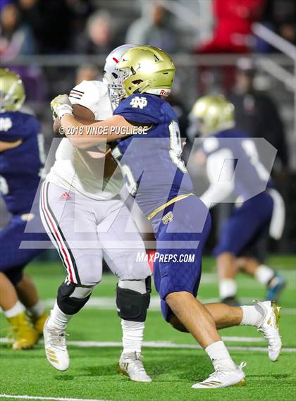 Thumbnail 3 in Rancho Verde vs. Notre Dame (SO) (CIF SS D2 Semifinal) photogallery.