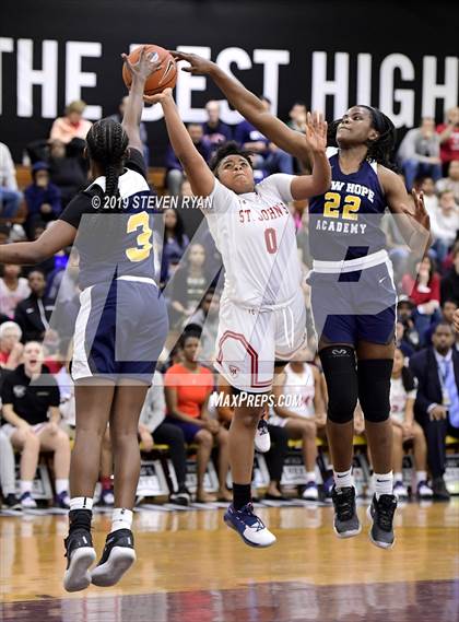Thumbnail 3 in New Hope Academy vs. St. John's (GEICO National Tournament Final) photogallery.