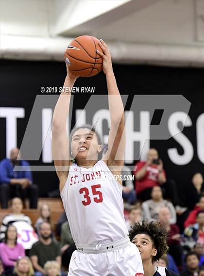 Thumbnail 2 in New Hope Academy vs. St. John's (GEICO National Tournament Final) photogallery.