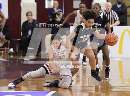 Thumbnail 2 in New Hope Academy vs. St. John's (GEICO National Tournament Final) photogallery.