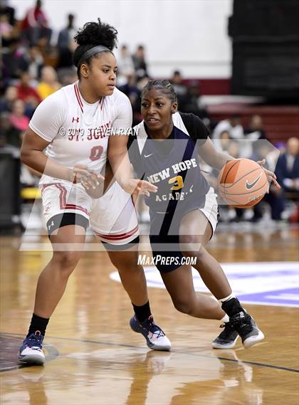 Thumbnail 3 in New Hope Academy vs. St. John's (GEICO National Tournament Final) photogallery.