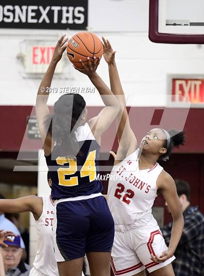Thumbnail 3 in New Hope Academy vs. St. John's (GEICO National Tournament Final) photogallery.