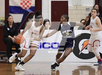 Thumbnail 2 in New Hope Academy vs. St. John's (GEICO National Tournament Final) photogallery.