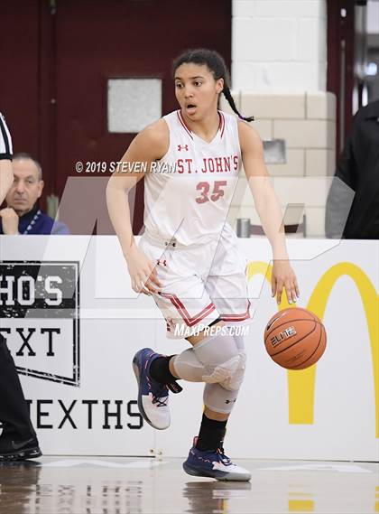 Thumbnail 3 in New Hope Academy vs. St. John's (GEICO National Tournament Final) photogallery.