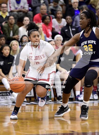 Thumbnail 2 in New Hope Academy vs. St. John's (GEICO National Tournament Final) photogallery.