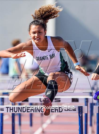 Thumbnail 1 in CIF SJS Masters Track and Field Championships (Girls Track Prelims) photogallery.