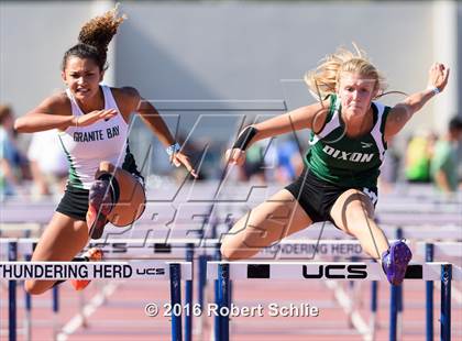 Thumbnail 3 in CIF SJS Masters Track and Field Championships (Girls Track Prelims) photogallery.