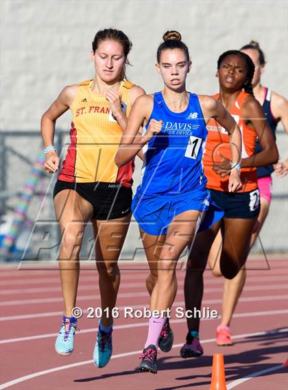 Thumbnail 3 in CIF SJS Masters Track and Field Championships (Girls Track Prelims) photogallery.